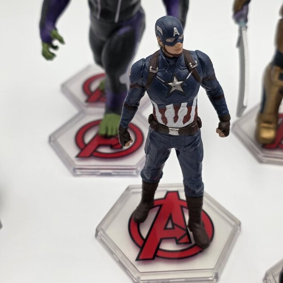 Marvel Endgame Cake Topper Disney Marvel Lot Of 9 Hulk, Thanos, Ironman, Captain - Picture 7 of 10